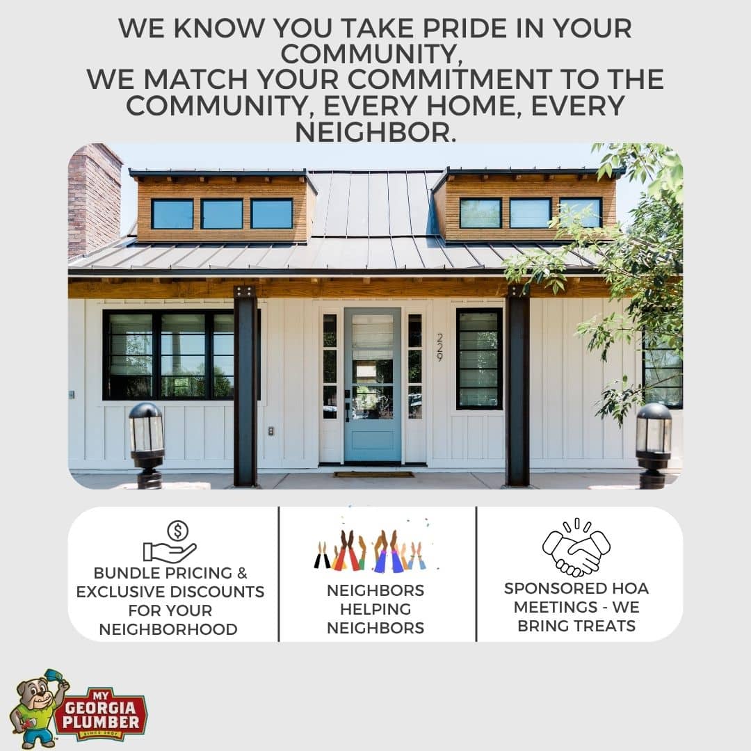 My Georgia Plumber serving HOA's with bundle discounts for the community
