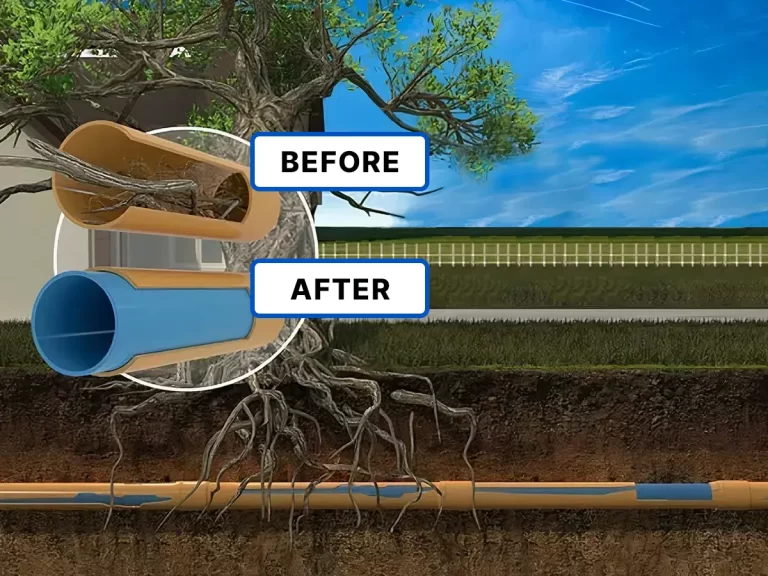 before after pipe lining