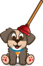 Dog With Plunger 1